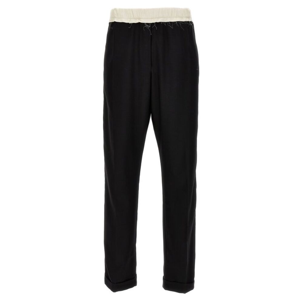 WALES BONNER Bicolor Wool Casual Men's Pants